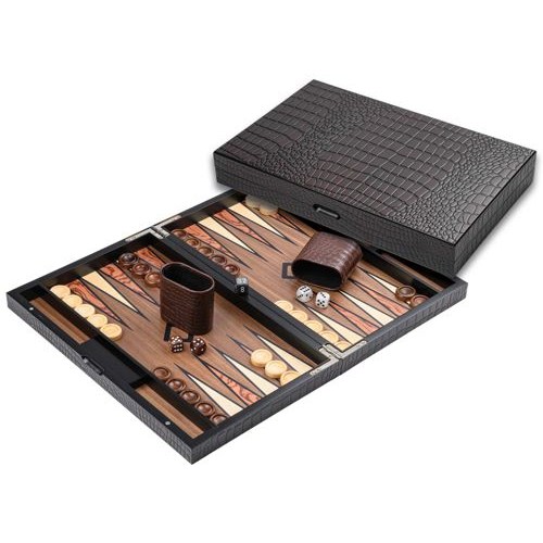 Backgammon Hout (kroko-look)